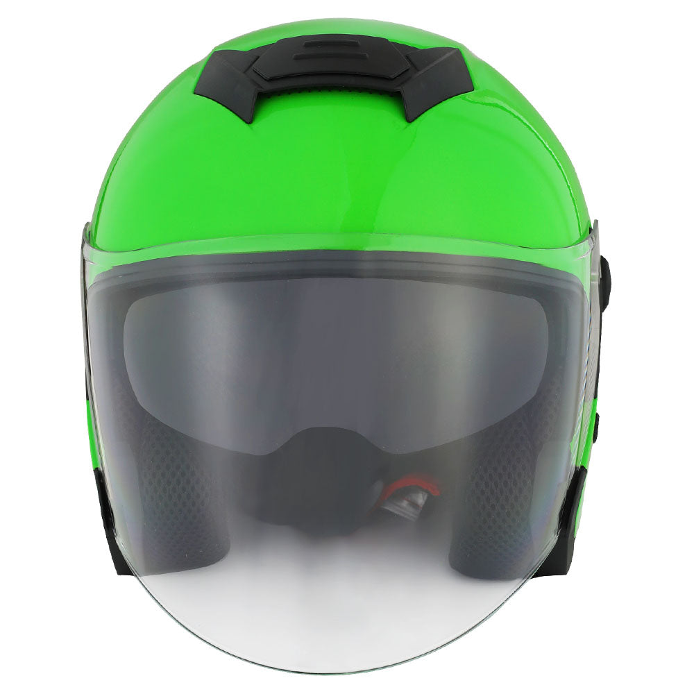 1Storm Motorcycle Open Face Helmet Scooter ClassicL Knight Bike Dual Lens/Sun Visor: HJK526