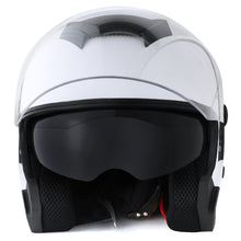 1Storm Motorcycle Open Face Helmet Scooter Classical Knight Bike Dual Lens/Sun Visor + Motorcycle Bluetooth Headset: HJK526