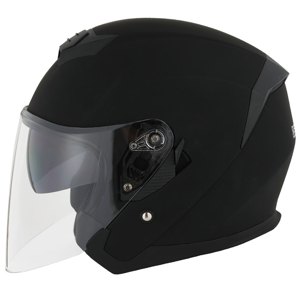 1Storm Motorcycle Open Face Helmet Scooter Classical Knight Bike Dual Lens/Sun Visor + Motorcycle Bluetooth Headset: HJK526