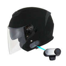 1Storm Motorcycle Open Face Helmet Scooter Classical Knight Bike Dual Lens/Sun Visor + Motorcycle Bluetooth Headset: HJK526