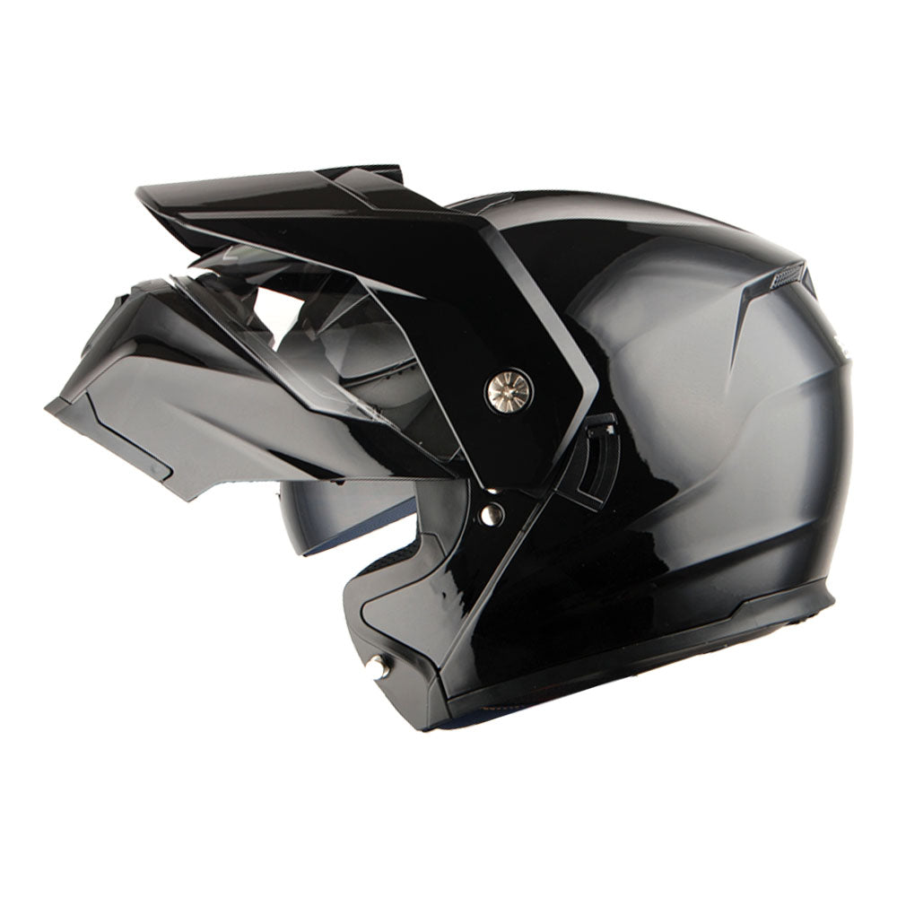 1Storm Motorcycle Dual Sport Modular Flip up Full Face Helmet Dual Visor: HJK910 DSPORT