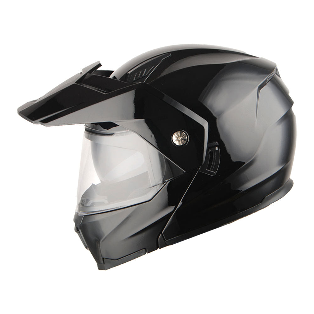 1Storm Motorcycle Dual Sport Modular Flip up Full Face Helmet Dual Visor: HJK910 DSPORT