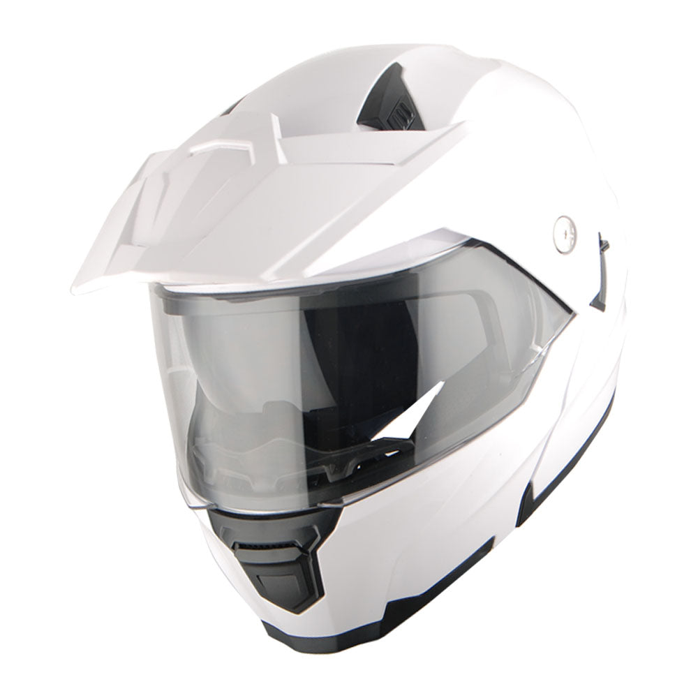 1Storm Motorcycle Dual Sport Modular Flip up Full Face Helmet Dual Visor: HJK910 DSPORT