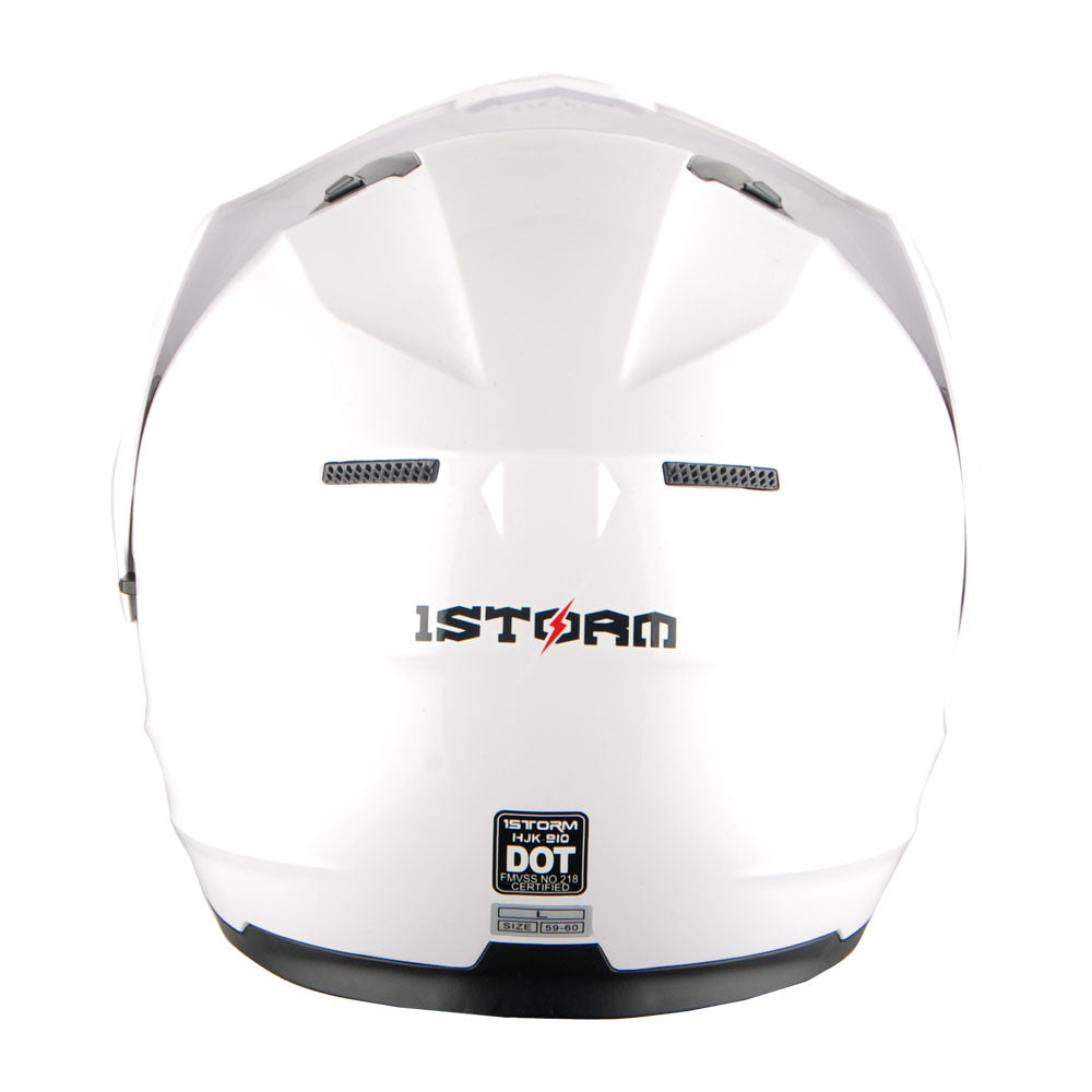 1Storm Motorcycle Dual Sport Modular Flip up Full Face Helmet Dual Visor: HJK910 DSPORT