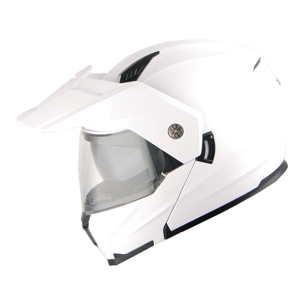 1Storm Motorcycle Dual Sport Modular Flip up Full Face Helmet Dual Visor: HJK910 DSPORT