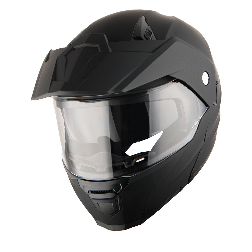 1Storm Motorcycle Dual Sport Modular Flip up Full Face Helmet Dual Visor: HJK910 DSPORT