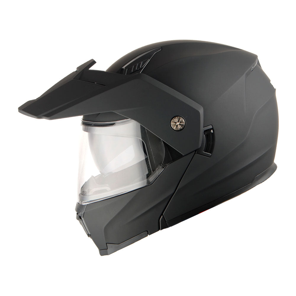 1Storm Motorcycle Dual Sport Modular Flip up Full Face Helmet Dual Visor: HJK910 DSPORT