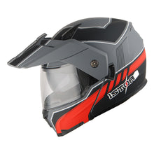 1Storm Motorcycle Dual Sport Modular Flip up Full Face Helmet Dual Visor: HJK910 DSPORT