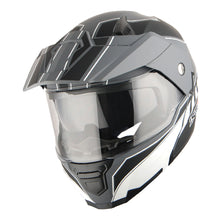 1Storm Motorcycle Dual Sport Modular Flip up Full Face Helmet Dual Visor: HJK910 DSPORT
