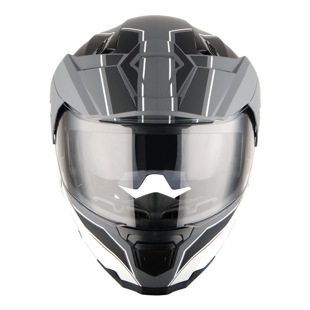 1Storm Motorcycle Dual Sport Modular Flip up Full Face Helmet Dual Visor: HJK910 DSPORT