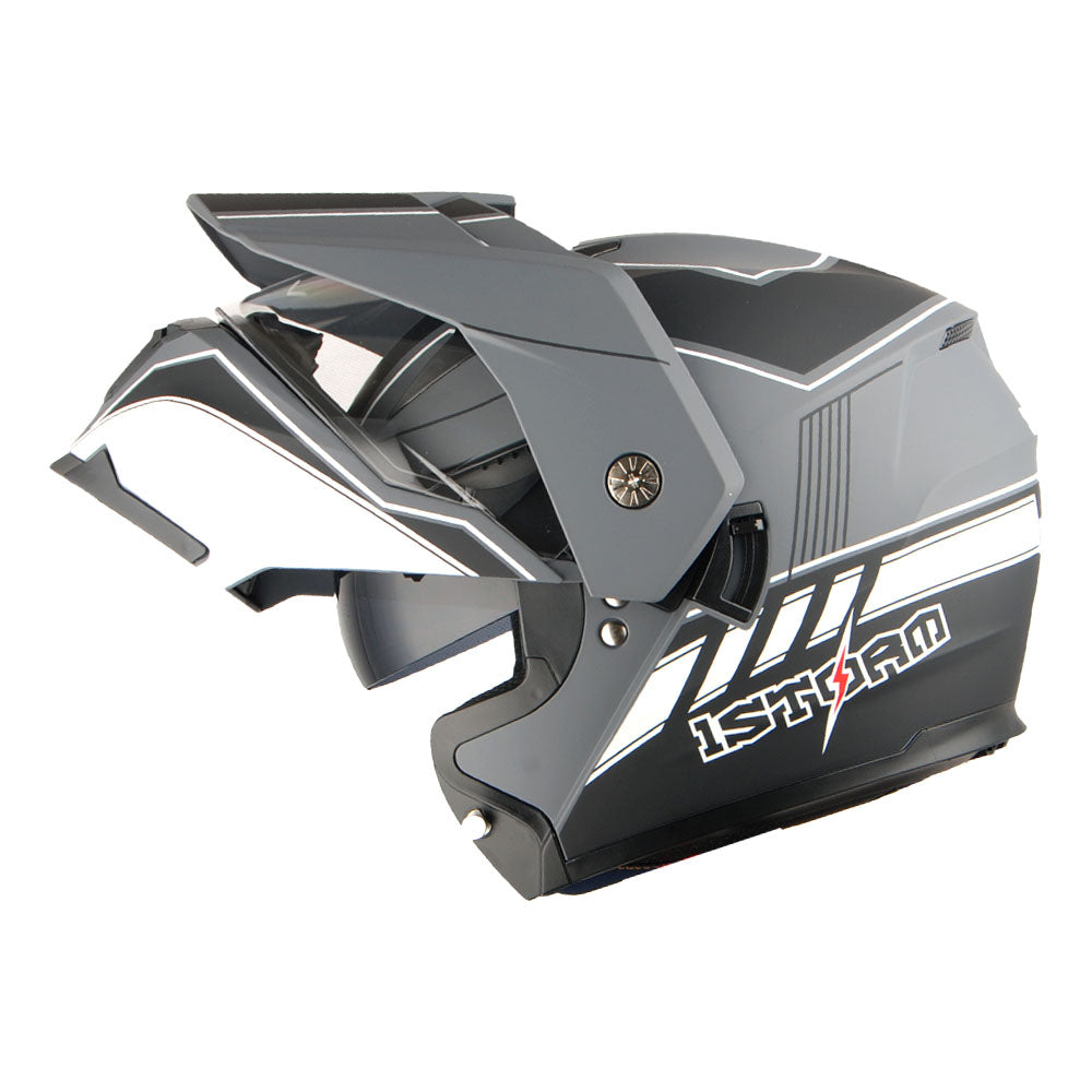 1Storm Motorcycle Dual Sport Modular Flip up Full Face Helmet Dual Visor: HJK910 DSPORT