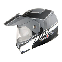 1Storm Motorcycle Dual Sport Modular Flip up Full Face Helmet Dual Visor: HJK910 DSPORT