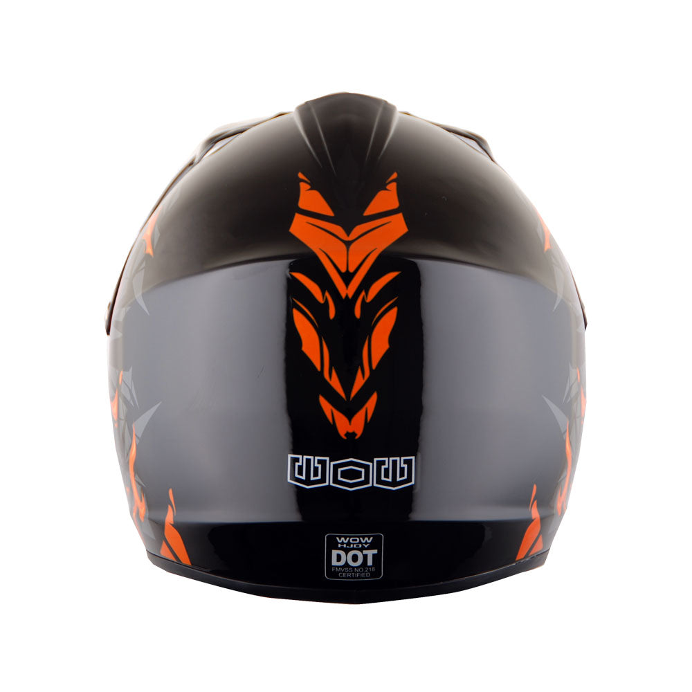 WOW Youth Kids Motocross BMX MX ATV Dirt Bike Helmet HJOY Dragon + Goggles + MG Youth Glove Bundle