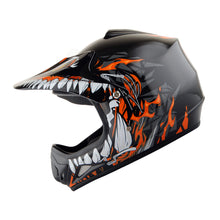 WOW Youth Kids Motocross BMX MX ATV Dirt Bike Helmet HJOY Dragon + Goggles + MG Youth Glove Bundle