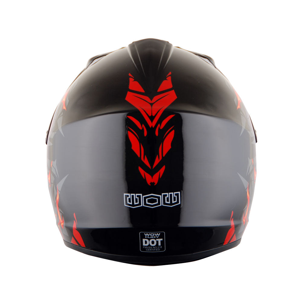 WOW Youth Kids Motocross BMX MX ATV Dirt Bike Helmet HJOY Dragon + Goggles + MG Youth Glove Bundle
