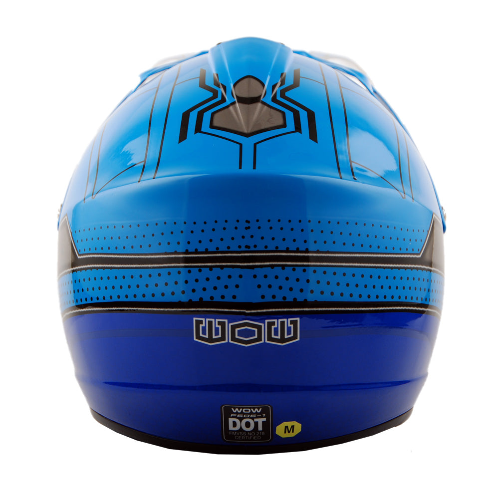 WOW Youth Kids Motocross BMX MX ATV Dirt Bike Helmet Spider Spider Web: HJOY
