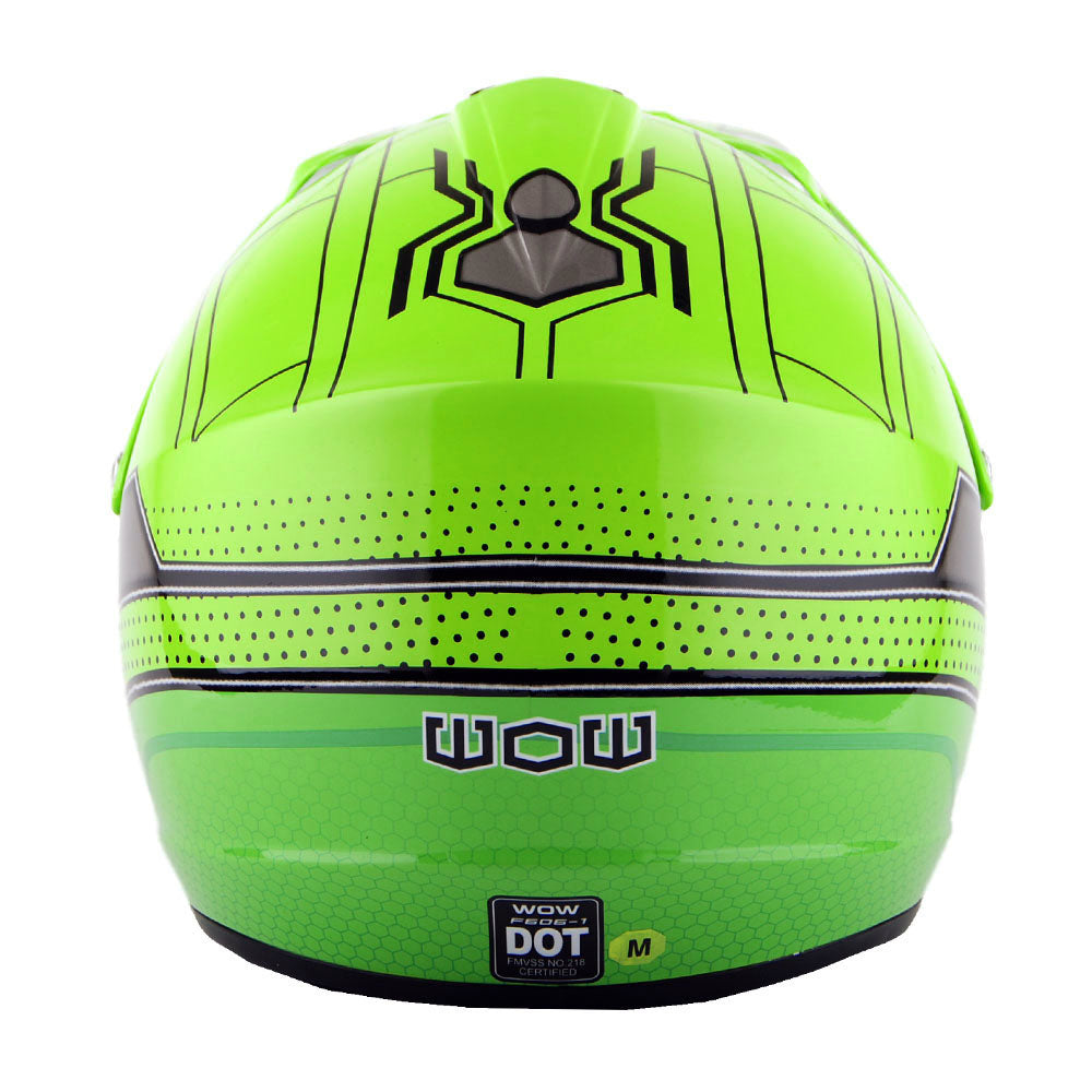 WOW Youth Kids Motocross BMX MX ATV Dirt Bike Helmet Spider Spider Web: HJOY