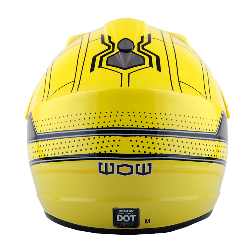 WOW Youth Kids Motocross BMX MX ATV Dirt Bike Helmet Spider Spider Web: HJOY
