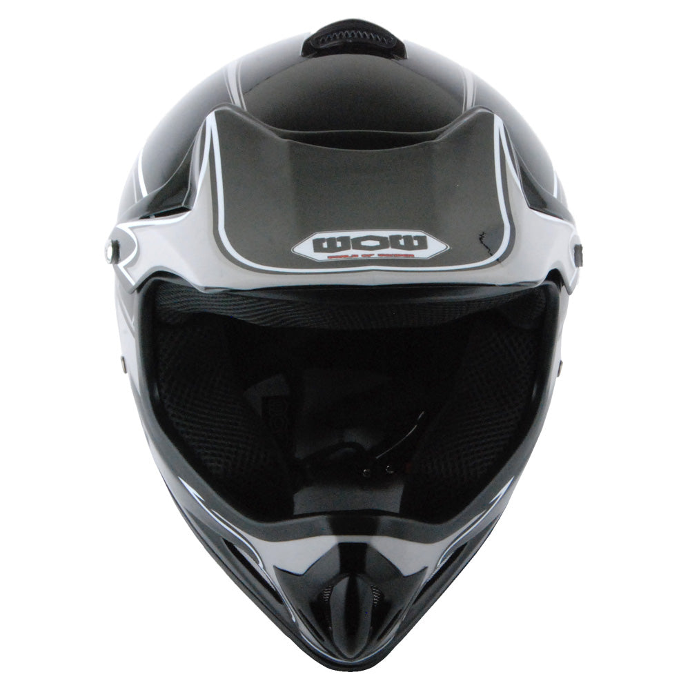 WOW Youth Motocross Helmet HJOY BMX MX ATV Dirt Bike Helmet Spider Web + Goggles + Martian Spider Glove Youth Bundle