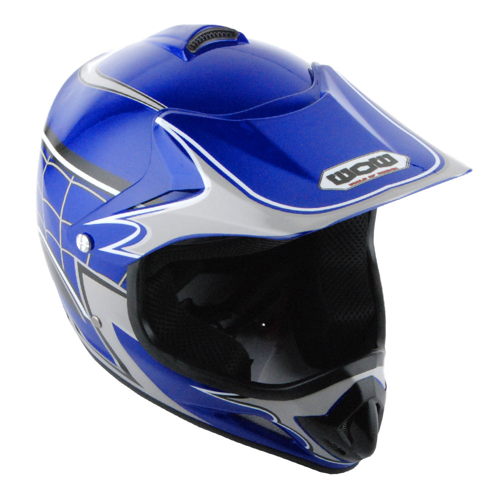 WOW Youth Kids Motocross BMX MX ATV Dirt Bike Helmet Spider Spider Web: HJOY