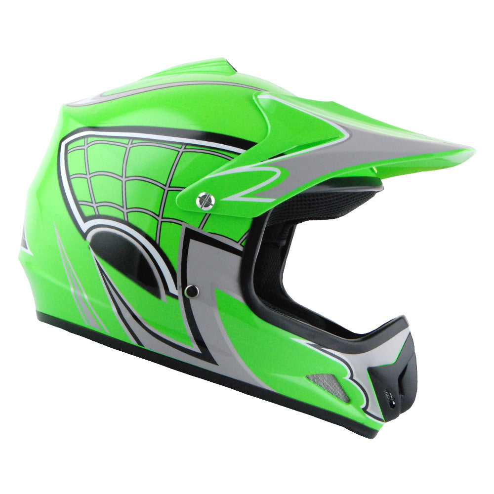 WOW Youth Kids Motocross BMX MX ATV Dirt Bike Helmet Spider Spider Web: HJOY