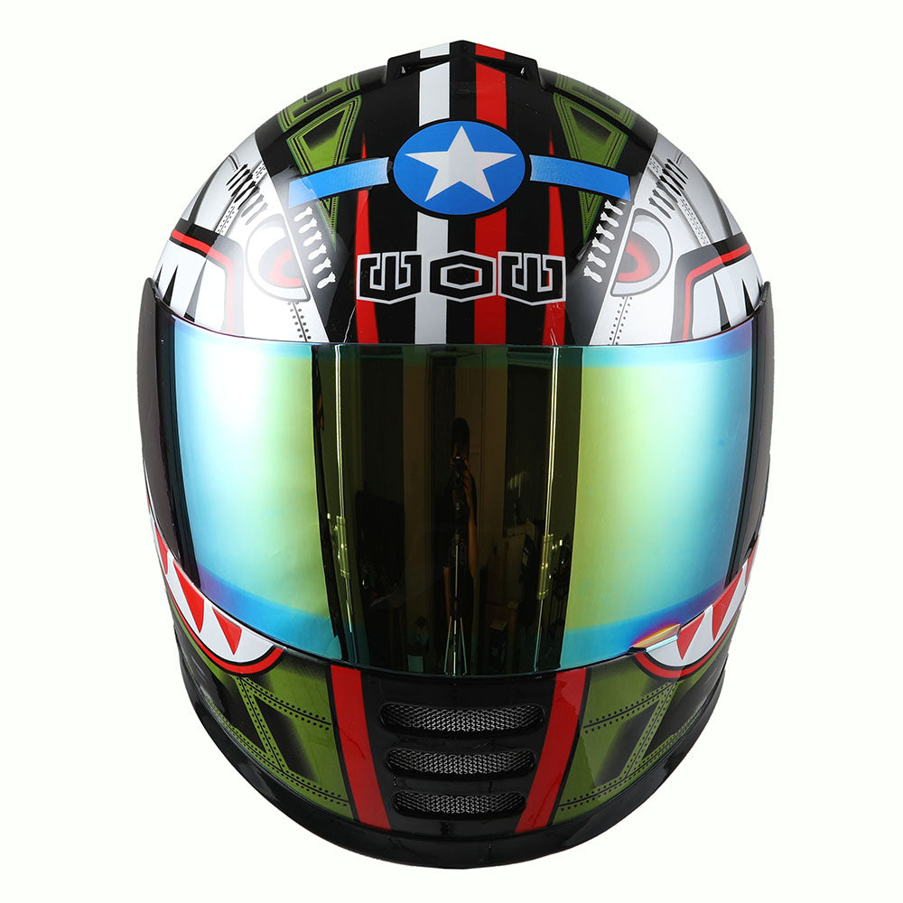 WOW Motorcycle Full Face Helmet Street Bike BMX MX Youth Kids Shark: HKY-B15