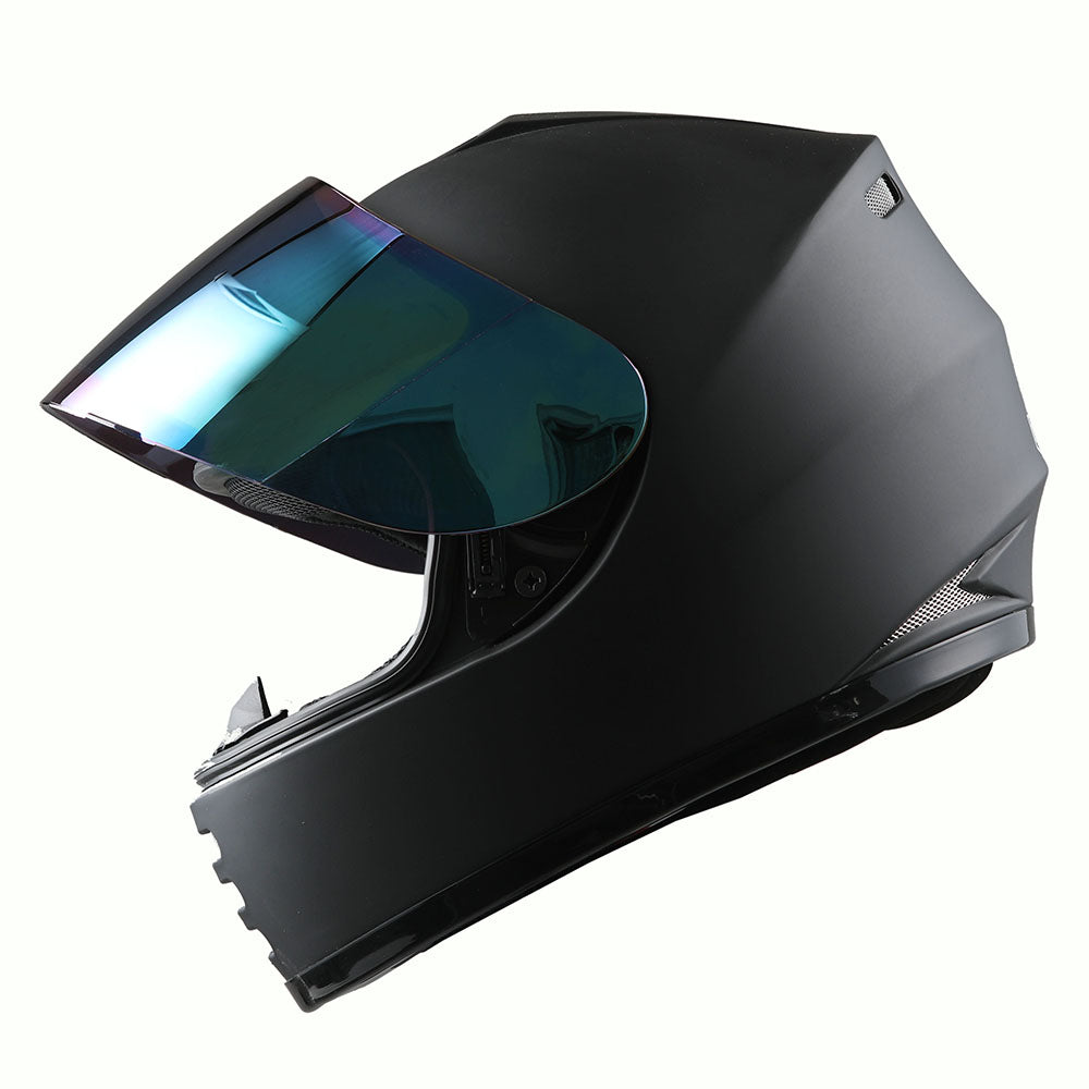 WOW Youth Motorcycle Full Face Helmet Street Bike BMX MX  Kids Shark + MX Skeleton Glove Bundle: HKY-B15