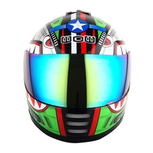 WOW Youth Motorcycle Full Face Helmet Street Bike BMX MX  Kids Shark + MX Skeleton Glove Bundle: HKY-B15