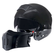 1Storm Motorcycle Full Face Helmet Open Face Knight Classical (Detachable Face Mask): HKY861
