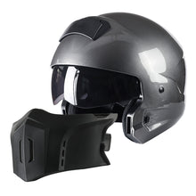 1Storm Motorcycle Full Face Helmet Open Face Knight Classical (Detachable Face Mask): HKY861