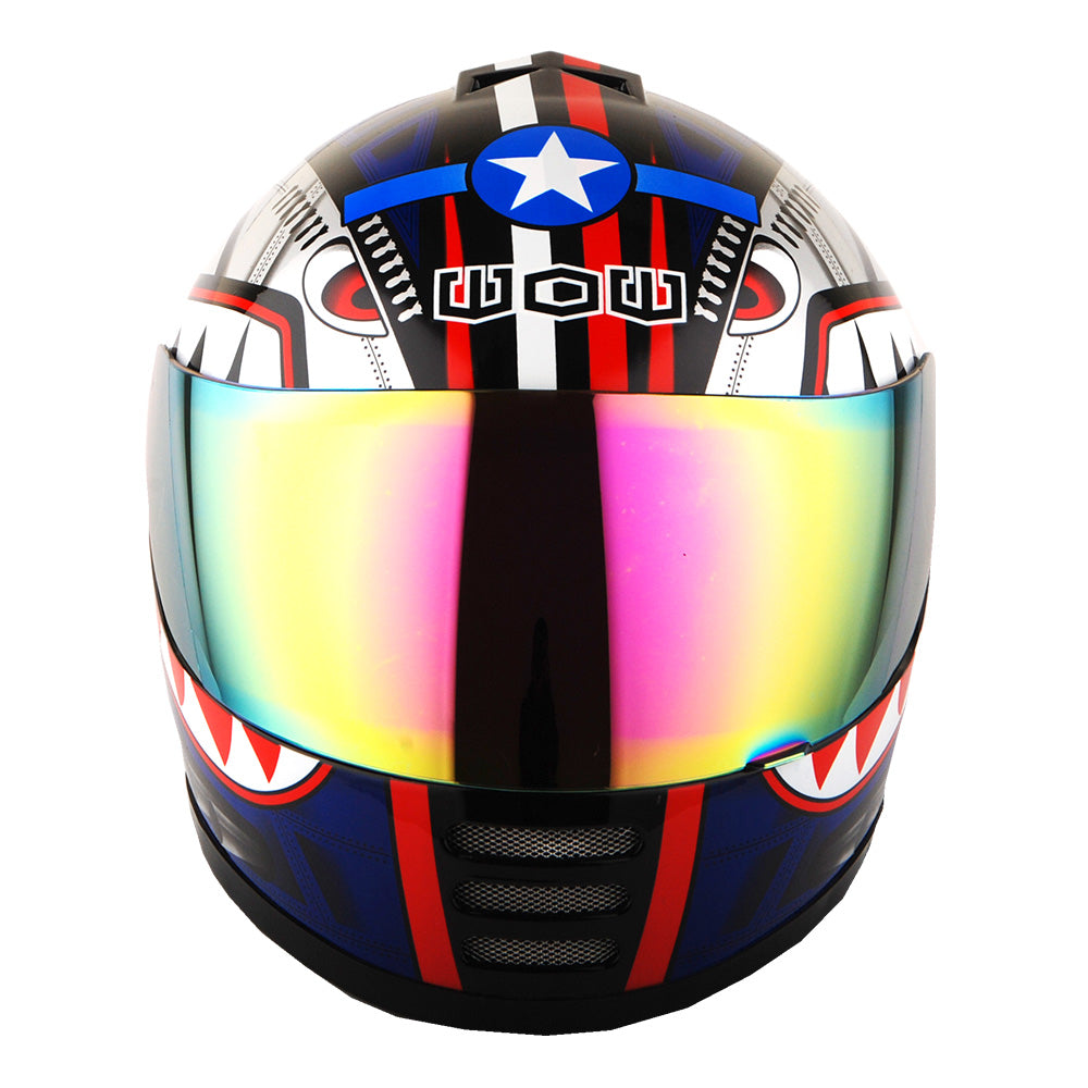 WOW Youth Kids Motorcycle  Street Bike BMX MX Full Face Close Out Helmet: HKY-B15CLS