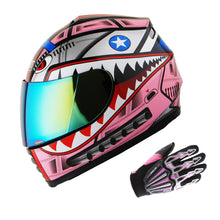WOW Youth Kids Motorcycle Full Face Helmet Street Bike BMX MX + Skeleton Glove Bundle: HKY-B15