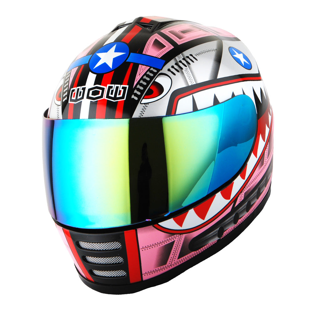 1Storm Youth Kids Motorcycle Full Face Helmet Street Bike BMX MX + MG Youth Glove Bundle