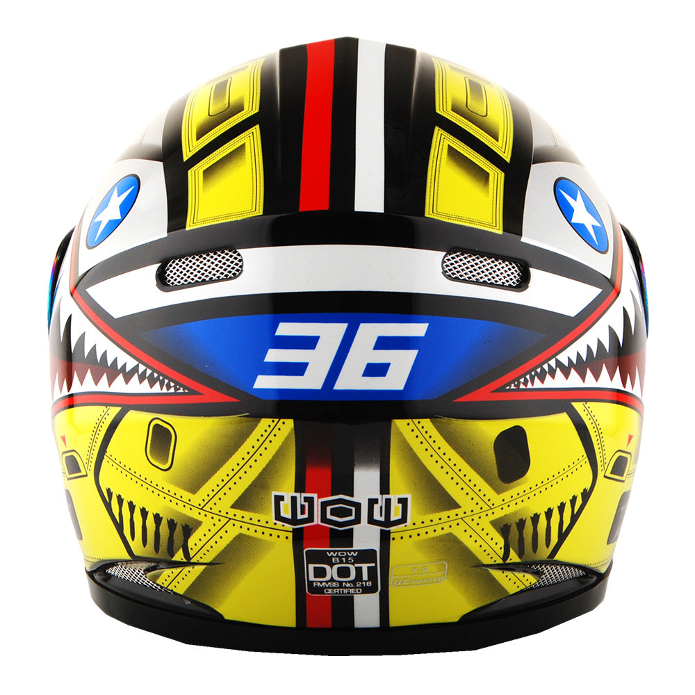 WOW Youth Kids Motorcycle  Street Bike BMX MX Full Face Close Out Helmet: HKY-B15CLS