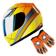 1Storm Youth Kids Motorcycle Full Face Helmet Street Bike BMX MX + MG Youth Glove Bundle