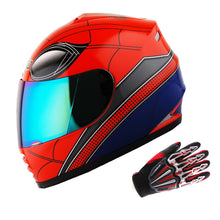 WOW Youth Kids Motorcycle Full Face Helmet Street Bike BMX MX + Skeleton Glove Bundle: HKY-B15