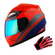 WOW Youth Motorcycle Full Face Helmet Street Bike BMX MX  Kids Shark + MX Skeleton Glove Bundle: HKY-B15