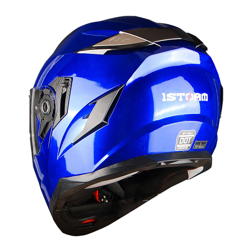 1Storm Motorcycle Modular Full Face Helmet Flip up Dual Visor Anti Fog Pinlock:  JHA119
