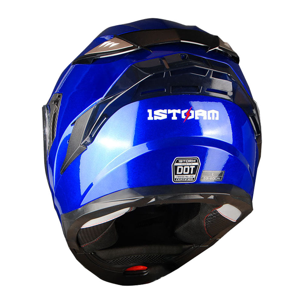 1Storm Motorcycle Modular Full Face Helmet Flip up Dual Visor Anti Fog Pinlock:  JHA119