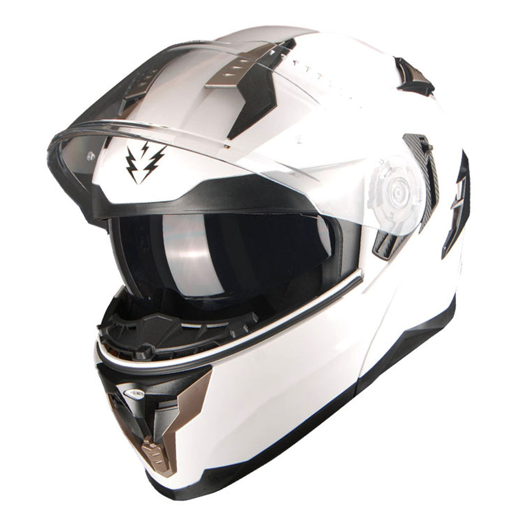 1Storm Motorcycle Modular Full Face Helmet Flip up Dual Visor Anti Fog Pinlock:  JHA119
