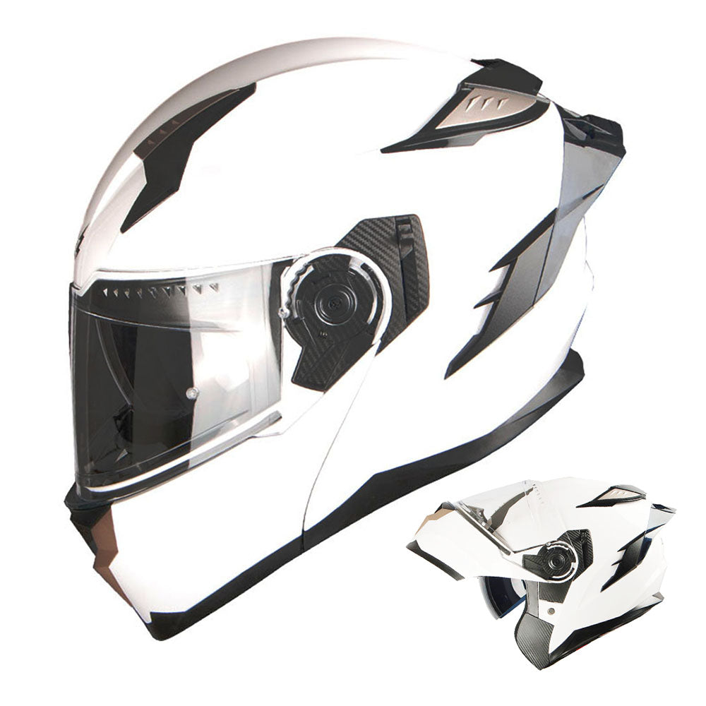 1Storm Motorcycle Modular Full Face Helmet Flip up Dual Visor Anti Fog Pinlock:  JHA119