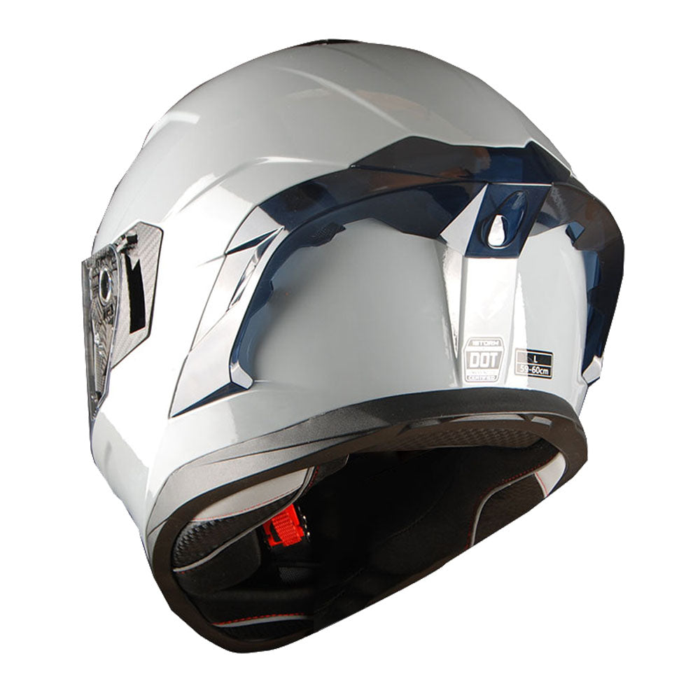 1Storm Motorcycle Full Face Helmet Dual Lens/Sun Visor + Motorcycle Bluetooth Headset