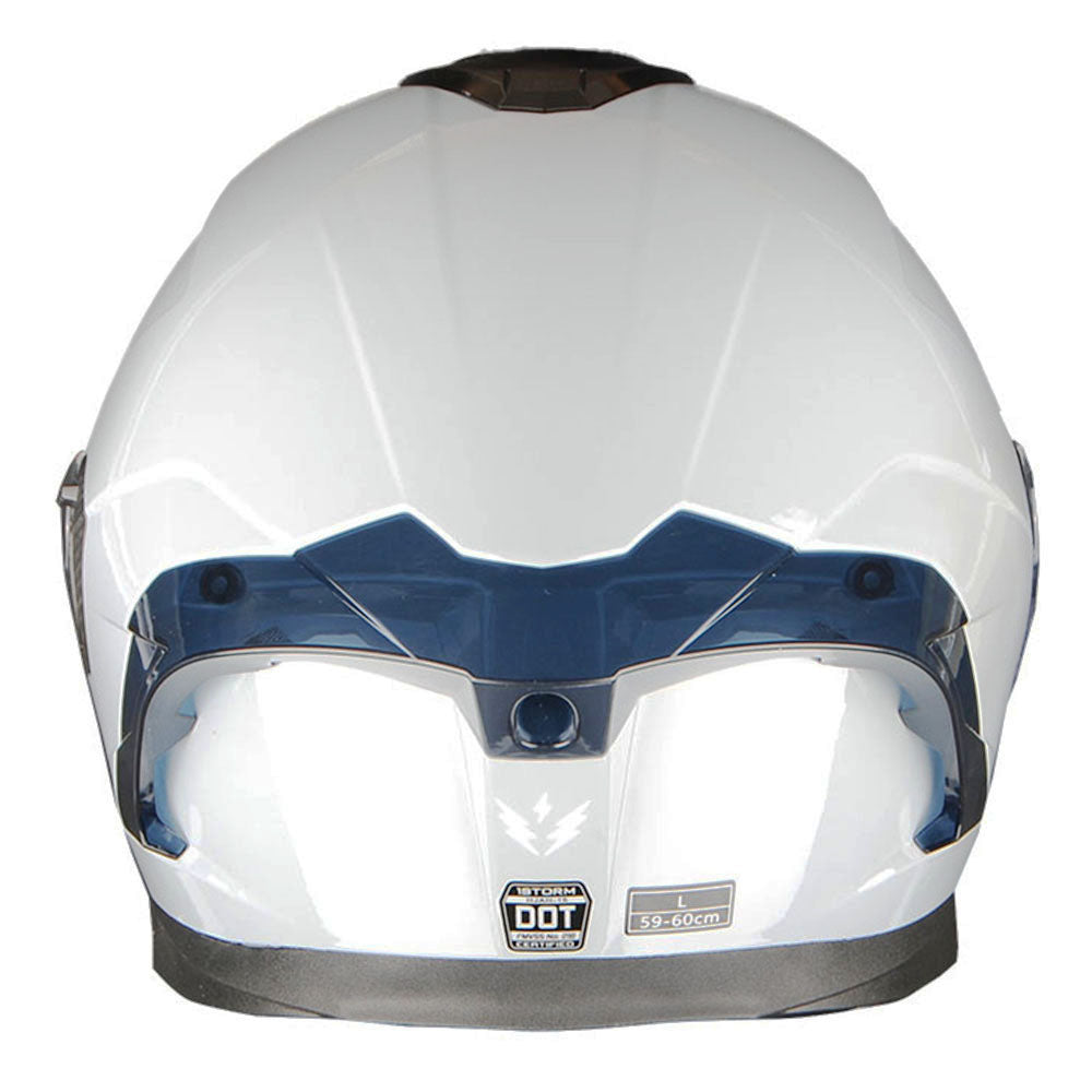 1Storm Motorcycle Full Face Helmet Dual Lens/Sun Visor + Motorcycle Bluetooth Headset