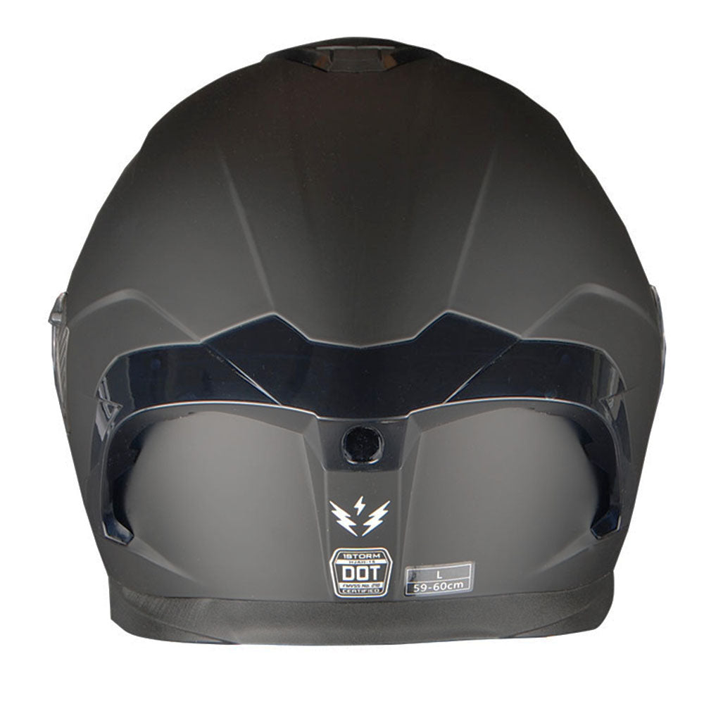 1Storm Motorcycle Full Face Helmet Dual Lens/Sun Visor + Motorcycle Bluetooth Headset