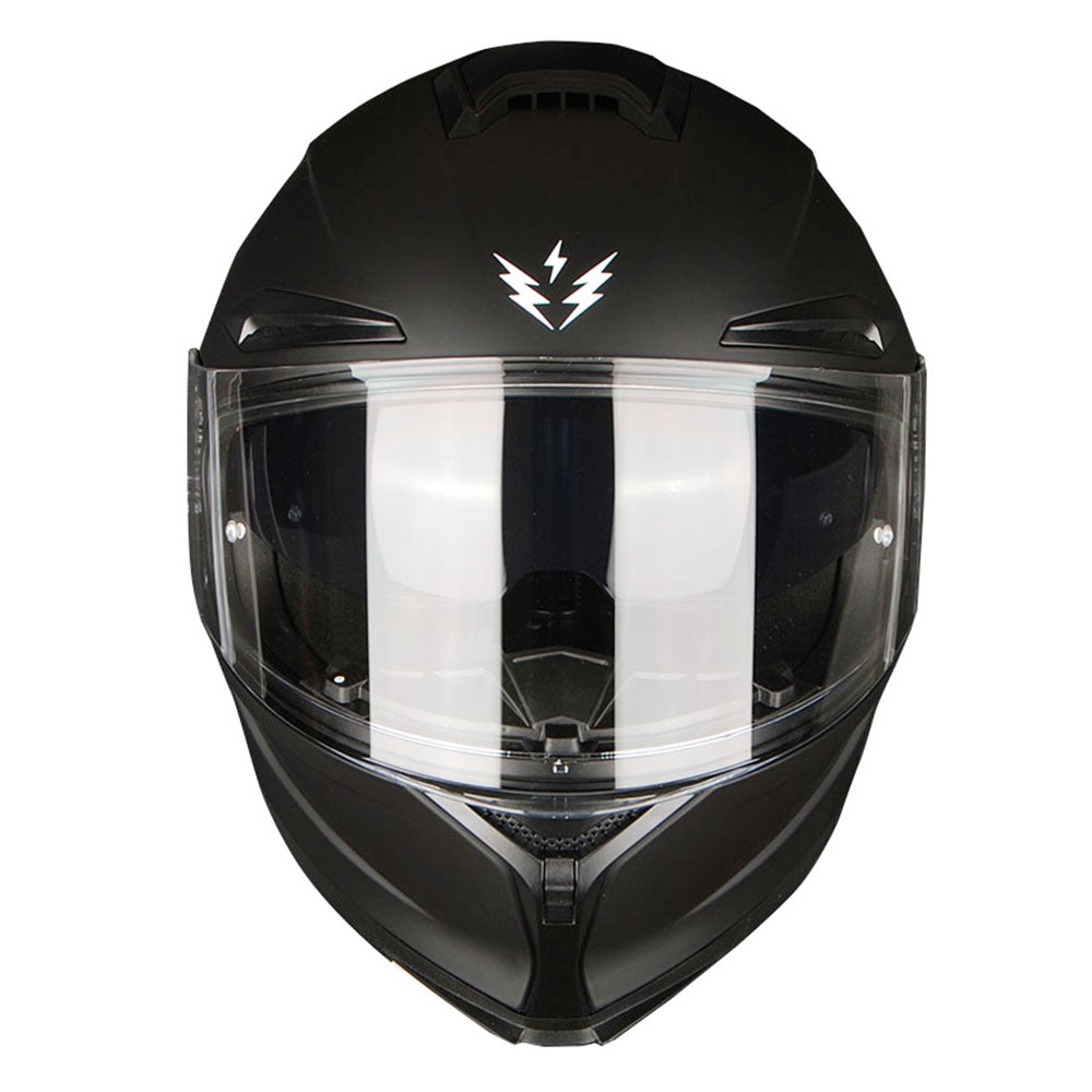 1Storm Motorcycle Full Face Helmet Dual Lens/Sun Visor + Motorcycle Bluetooth Headset
