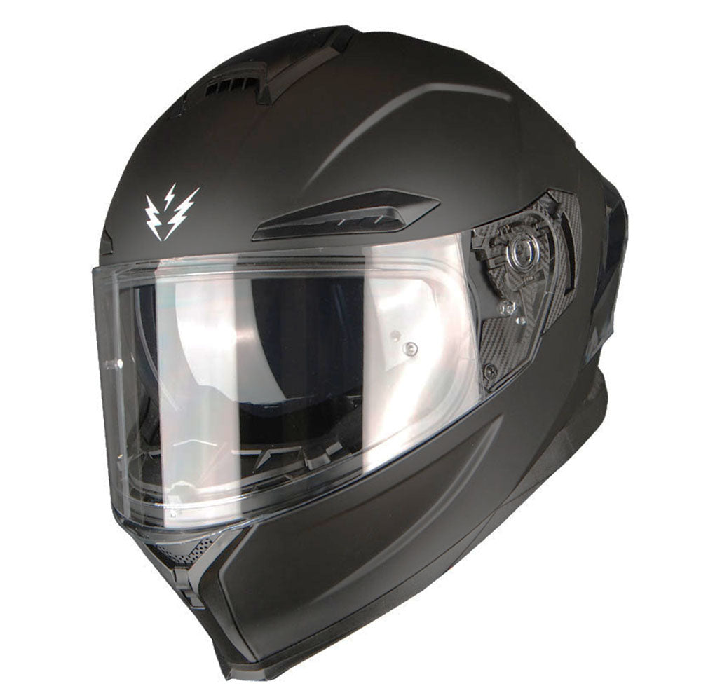 1Storm Motorcycle Full Face Helmet Dual Lens/Sun Visor + Motorcycle Bluetooth Headset