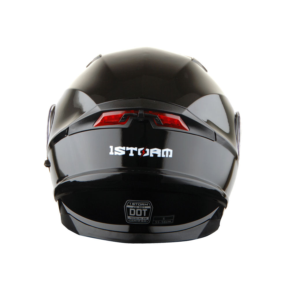1Storm Motorcycle Modular Dual Visor Modular901 with LED Tail Light