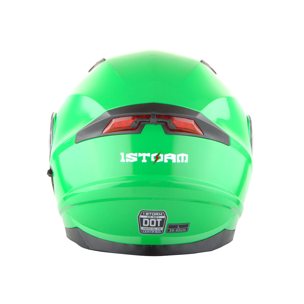 1Storm Motorcycle Modular Dual Visor Modular901 with LED Tail Light