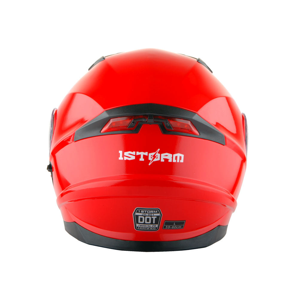 1Storm Motorcycle Modular Dual Visor Modular901 with LED Tail Light