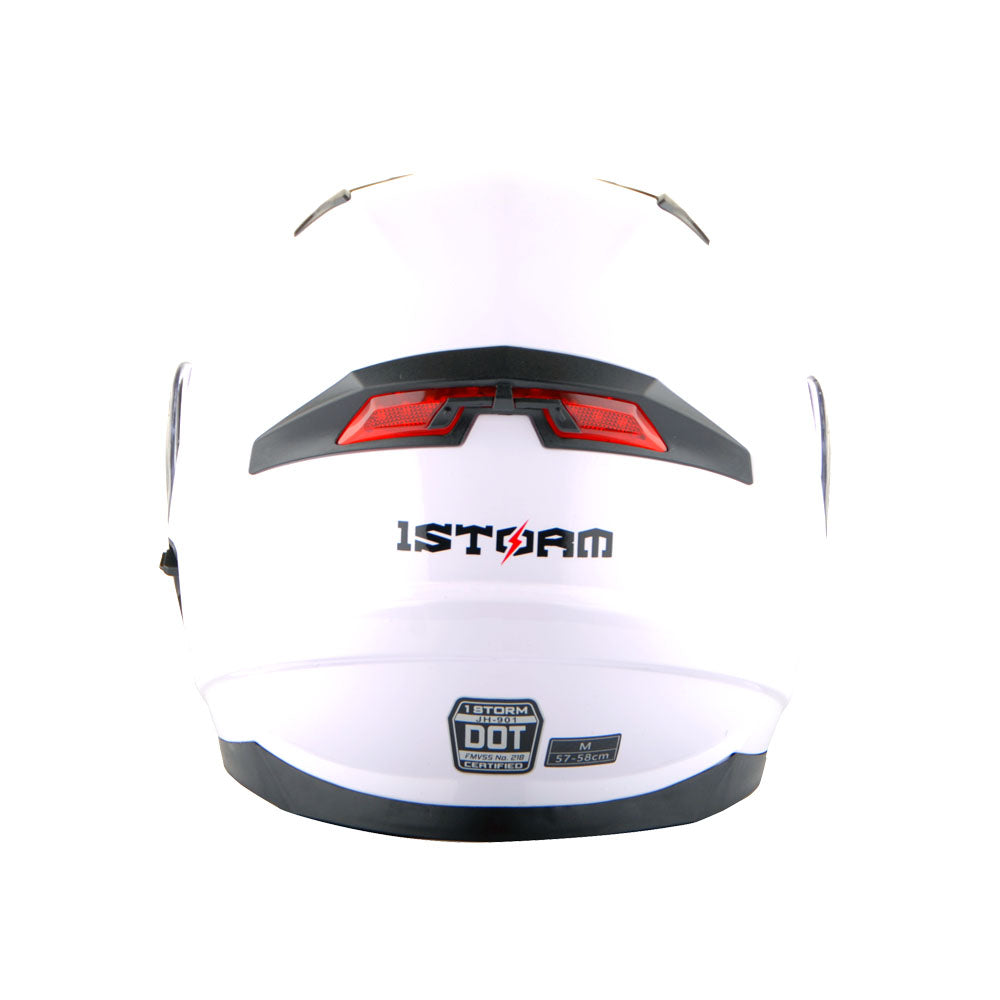 1Storm Motorcycle Modular Dual Visor Modular901 with LED Tail Light